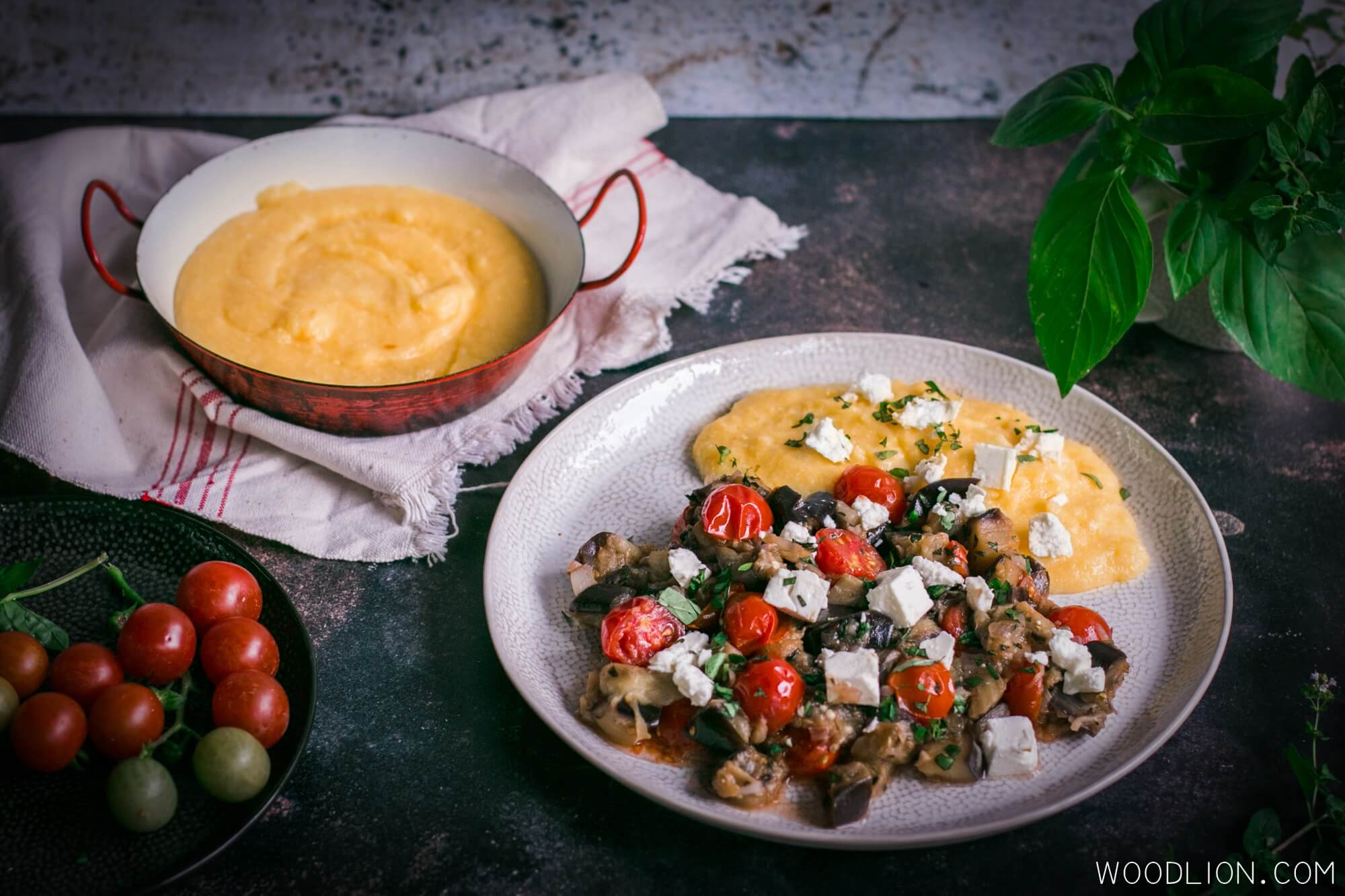 Woodlion Gastro Blog#7 - Próbáld ki a mediterrán padlizsánragut krémes polentával! Gluténmentes diétában is tökéletes!