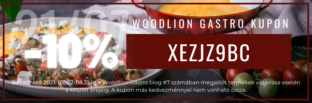 Woodlion Gastro Blog#7 - Használd fel a Woodlion Gastro kupont a pénztárnál, és 10% kedvezményt kapsz Creative Redwood prémium késbarát vágódeszka árából!