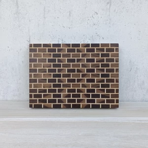 Creative Brick Walnut XXL vágódeszka téglamintás felülete 