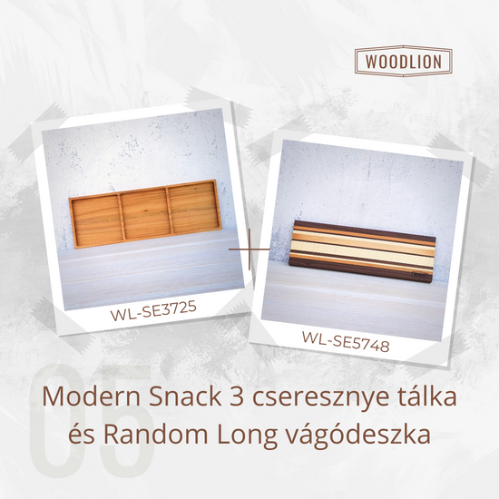 Modern Cherry Snack W3 és Random Walnut LONG vágódeszka ünnepi ajánlata